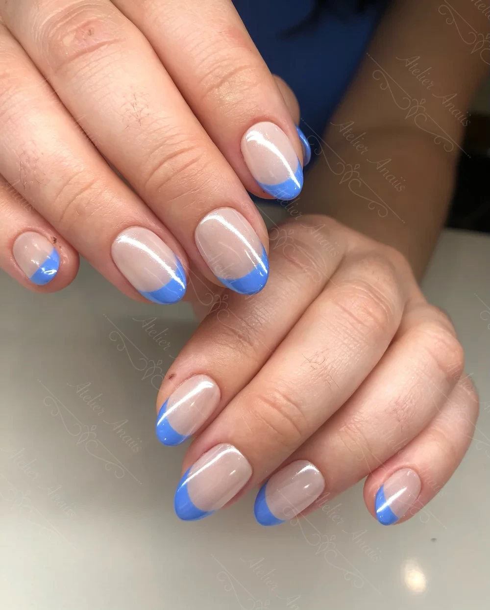 Builder gel almond shape elegant nail extensions