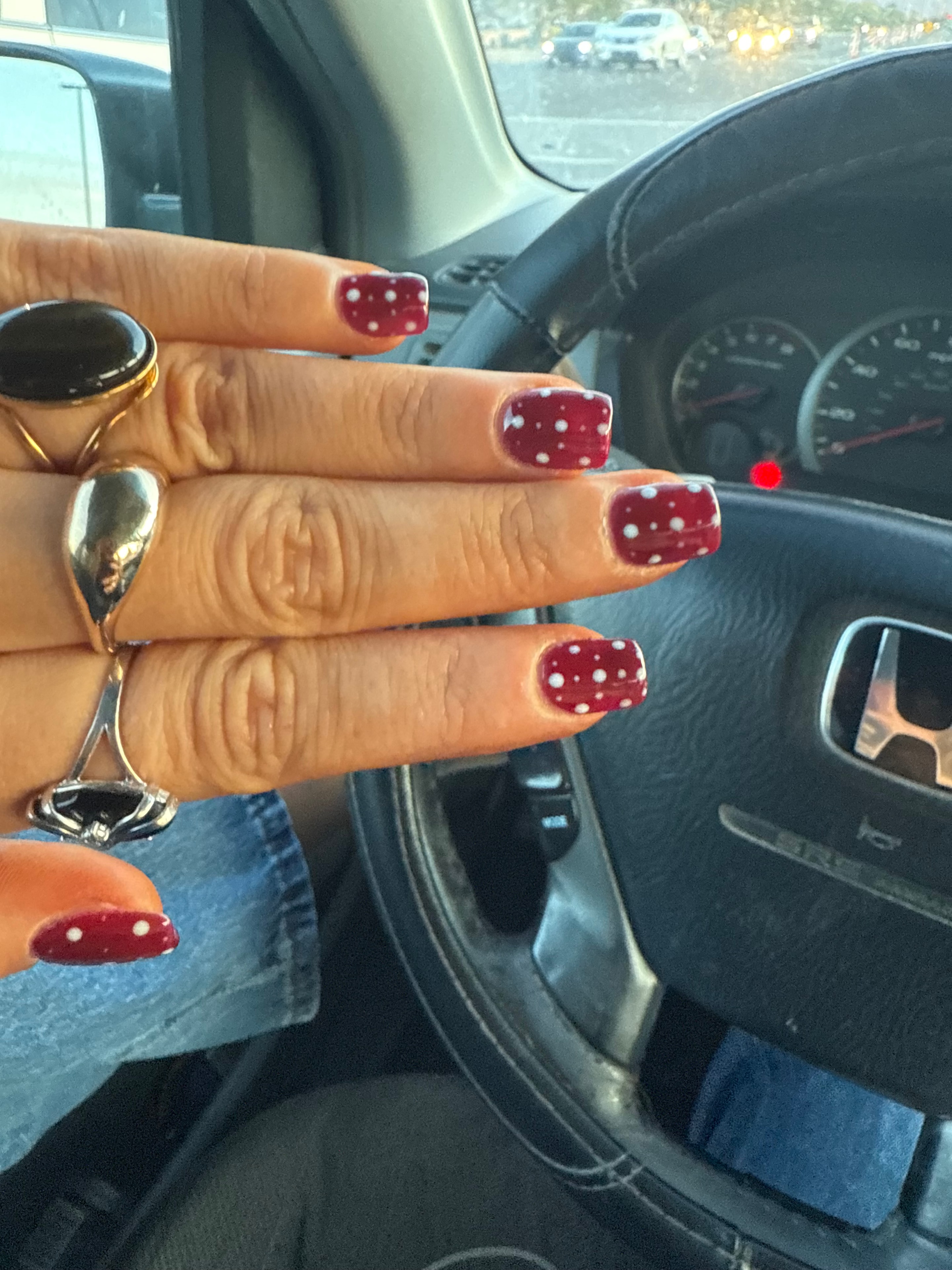 Almond shape nude beige gel nails