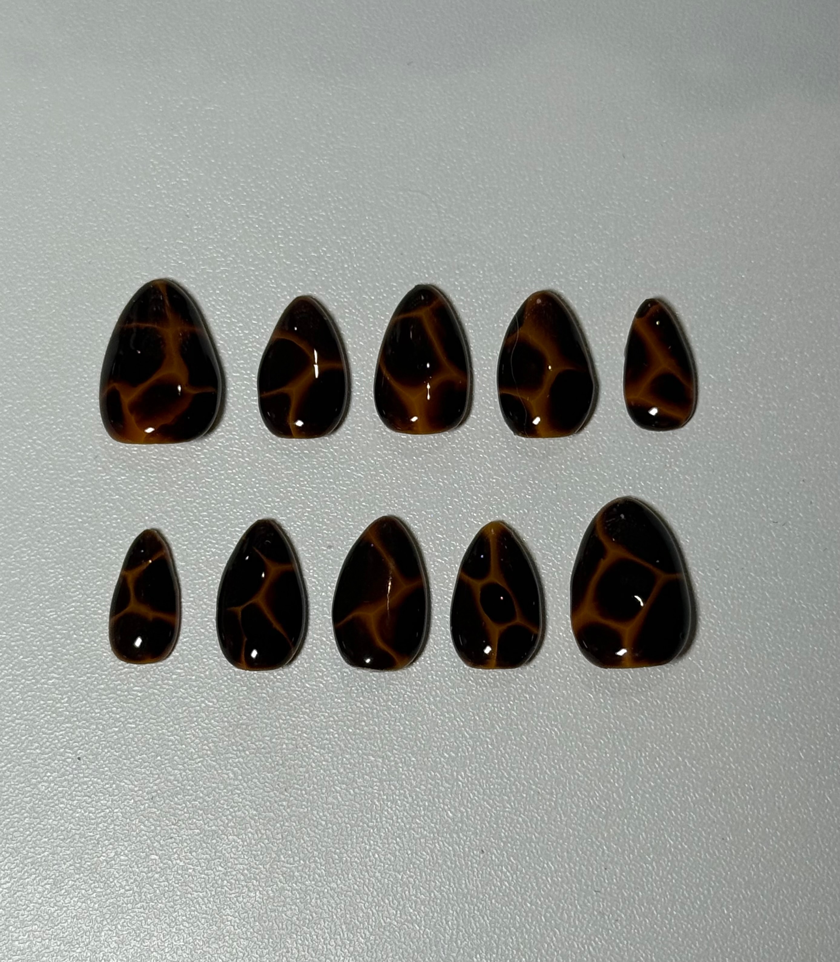Black matte dark stiletto press-on nails