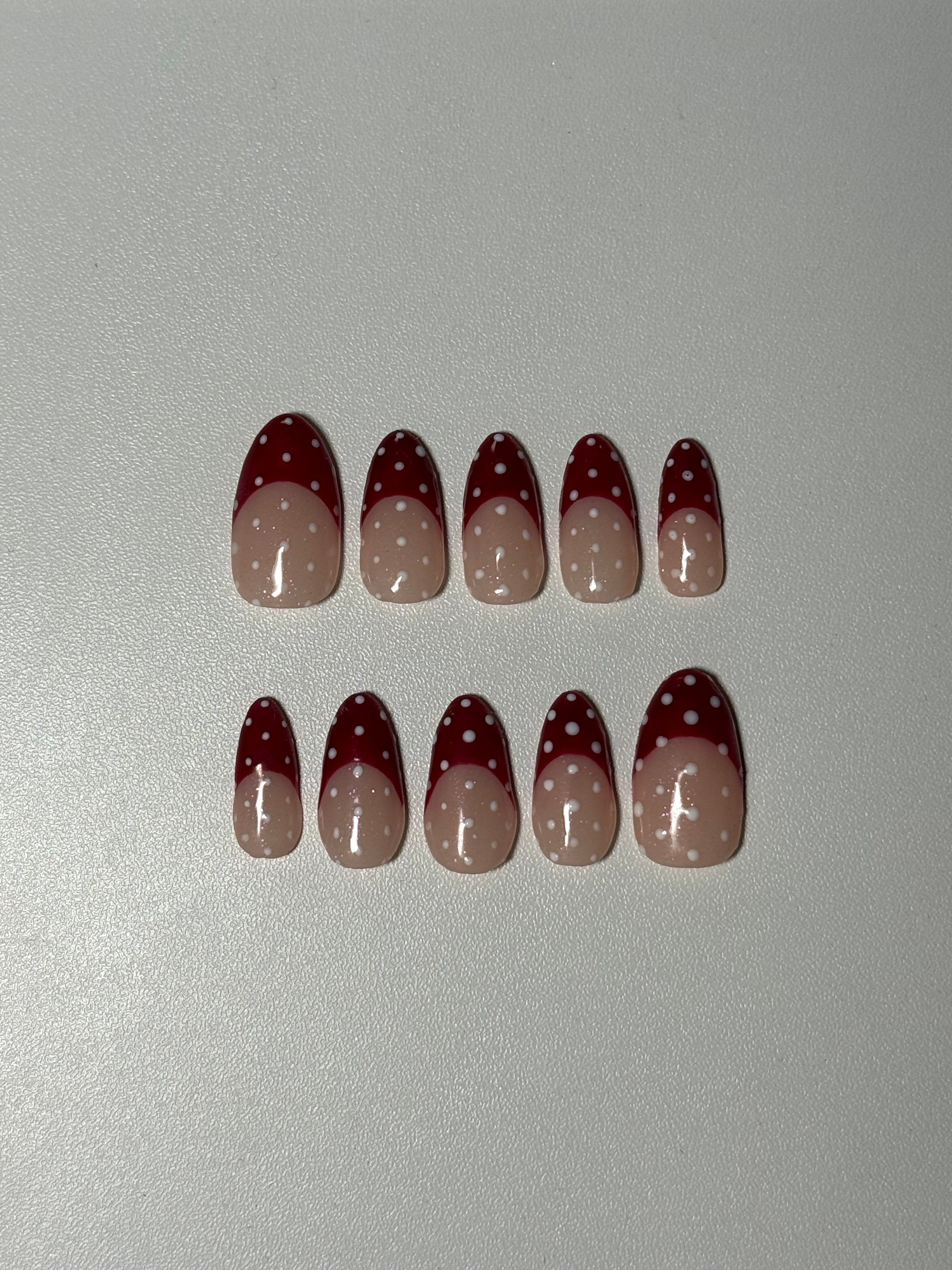 Gold chrome metallic coffin press-on nails